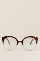 Francesca's Vicky Clear Rounded New Classic Sunglasses - Tortoise