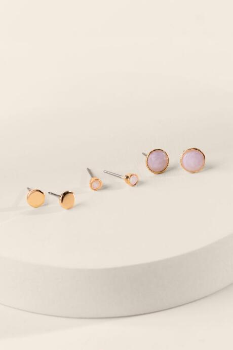 Francesca's Hannah Opal Stud Earring Set - Lavender