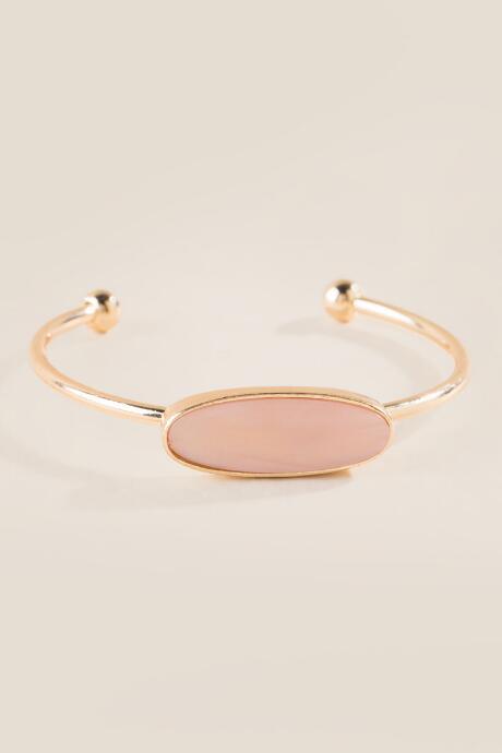 Francesca Inchess Trina Rose Quartz Cuff - Blush