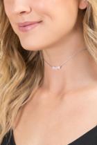 Francesca Inchess Beaded Rose Quartz Choker - Pale Pink