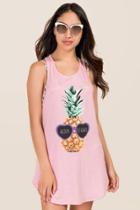 Francescas Aloha Beaches Pineapple Graphic Cover-up - Pink