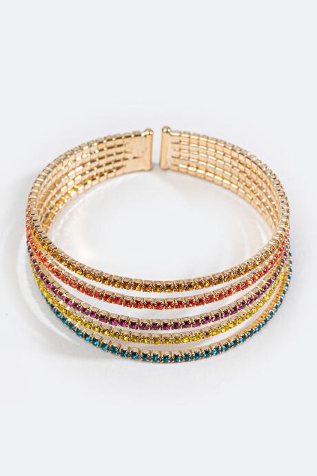 Francesca's Nila Layered Rainbow Cuff - Multi