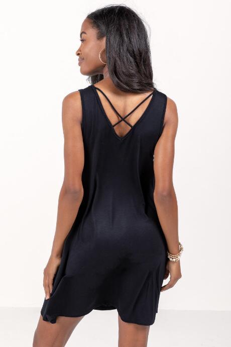 Francesca's Catherine Knit Shift Dress - Black
