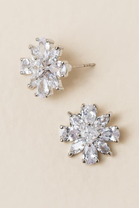 Francesca's Sonia Crystal Stud Earring - Crystal