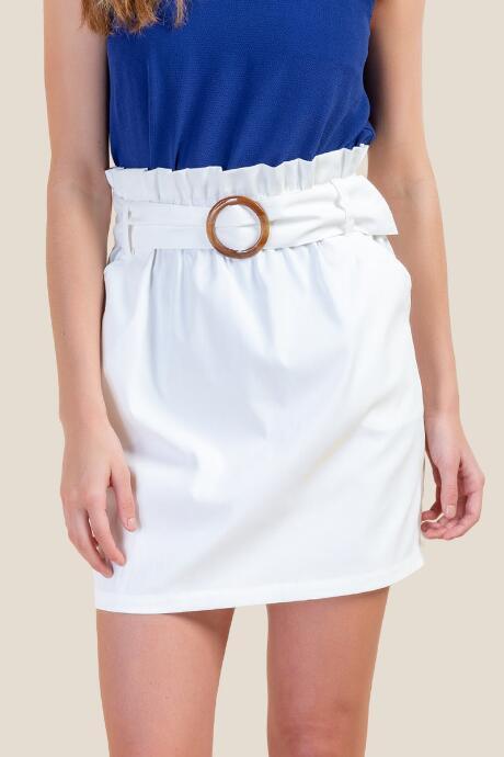 Francesca's Julissa Paperbag Waist Skirt - Ivory