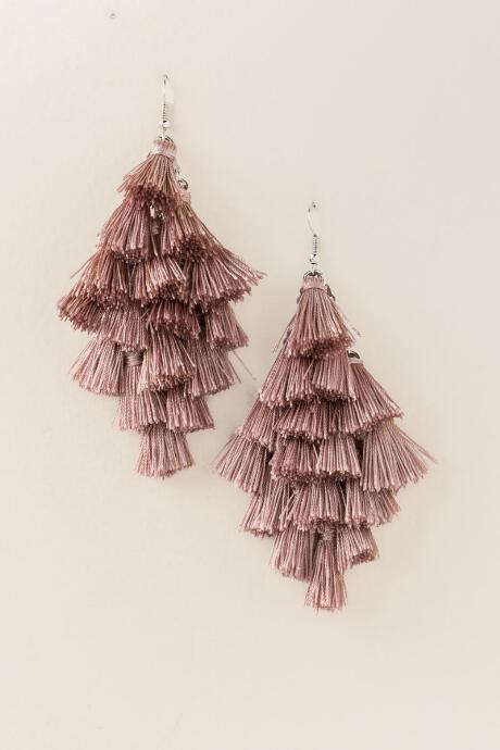 Francesca's Daniel Kite Tassel Earring In Mauve - Purple