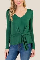 Francesca Inchess Chrissy Tie Front Top - Green