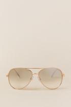 Francesca's Loraine Ombr Aviator Sunglasses - Gold