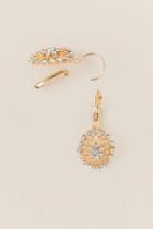 Francesca's Colette Filigree Crystal Earrings - Gold