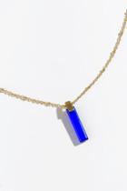 Francesca's Melissa Bar Pendant Necklace In Cobalt - Cobalt