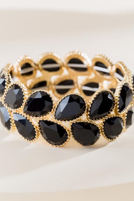 Francesca's Rachel Stretch Bracelet - Black