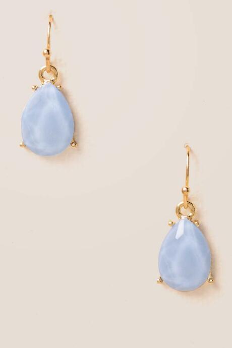 Francesca's Lindsey Delicate Teardrop Earrings In Blue - Periwinkle