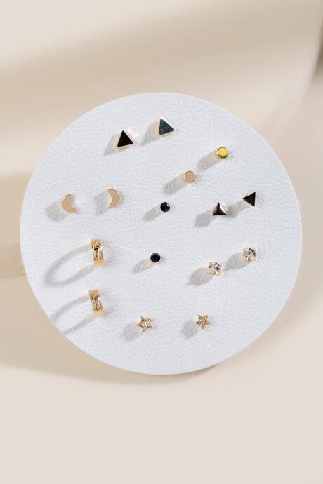 Francesca's Olivia Stud Earring Set - Gold