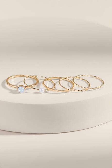 Francesca's Tessa Cz Ring Set - Gold