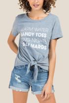 Francesca Inchess Warm Water And Margaritas Fashion Tee - Navy