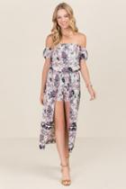 Francesca's Bailey Floral Maxi Romper - White