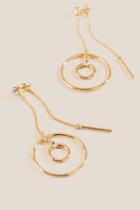 Francesca's Jayne Circle Linear Earring - Gold
