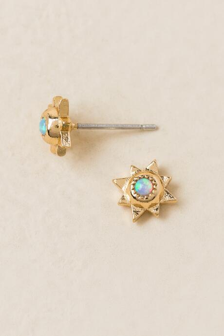Francesca's Aya Opal Starburst Stud Earring - Iridescent