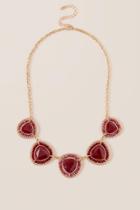 Francesca Inchess Irelynne Beaded Statement Necklace In Ruby - Red