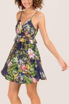 Francesca Inchess Gael Tropical A-line Dress - Navy