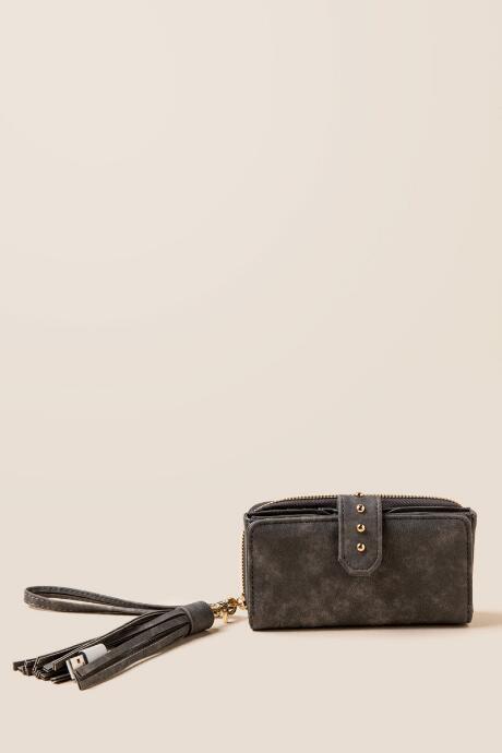 Francesca's Betty Triple Compartment Wristlet - Gray