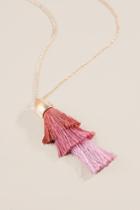 Francesca Inchess Louisa Tassel Pendant In Rose - Rose