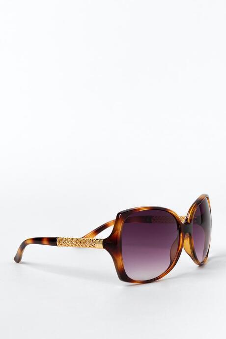 Francesca's Marcie Oversized Sunglasses - Tortoise