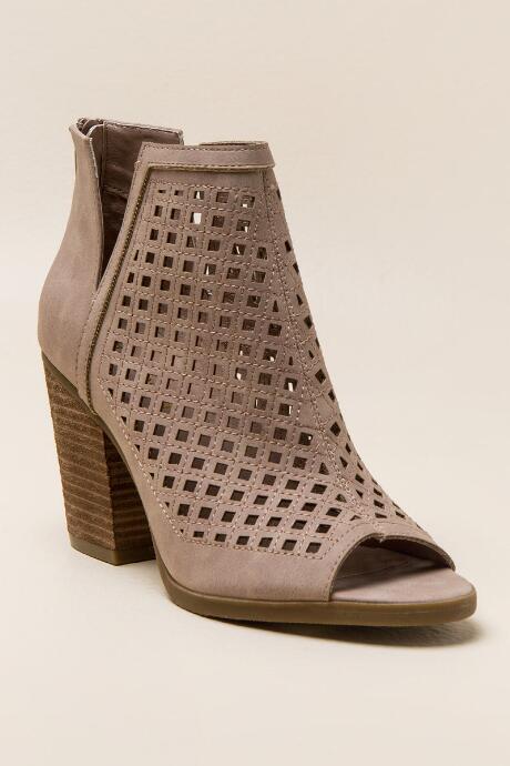 Francesca's Vara Peep Toe Shootie - Blush