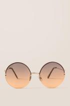 Francescas Frankie Ombre Round Sunglasses - Silver