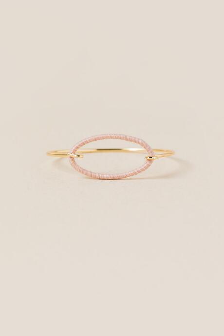 Francesca's Renata Thread Wrapped Bangle In Blush - Blush