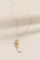 Francesca's Hazel Glass Pendant Necklace - Clear