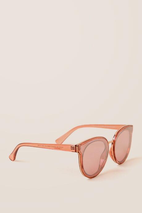 Francesca's Rena Pink Mirrored Sunglasses - Blush
