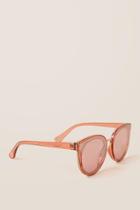 Francesca's Rena Pink Mirrored Sunglasses - Blush