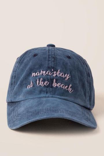 Francescas Nama'stay At The Beach Cap - Navy