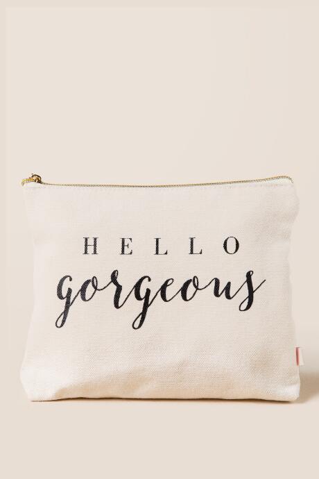 Francesca's Hello Gorgeous Travel Pouch - Natural