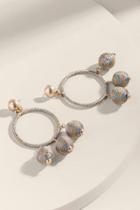 Francesca's Fiona Colorblocked Bauble Hoops - Gold