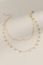Francesca's Madeleine Mini Leaf Layered Necklace - Gold