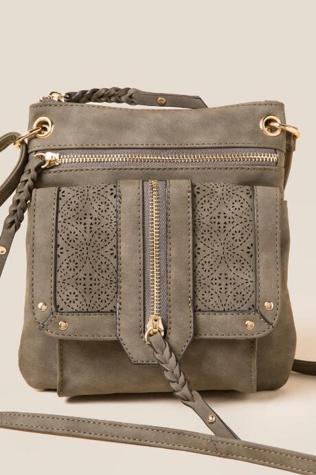 Francesca's Ada Medallion Crossbody - Olive
