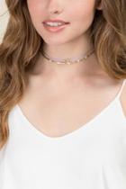 Francesca's Lilianna Beaded Choker Set - Gray