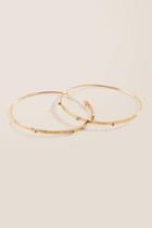 Francesca's Savannah Inset Crystal Hoops - Gold