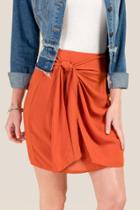 Francesca's Amma Gameday Mini Skirt - Orange