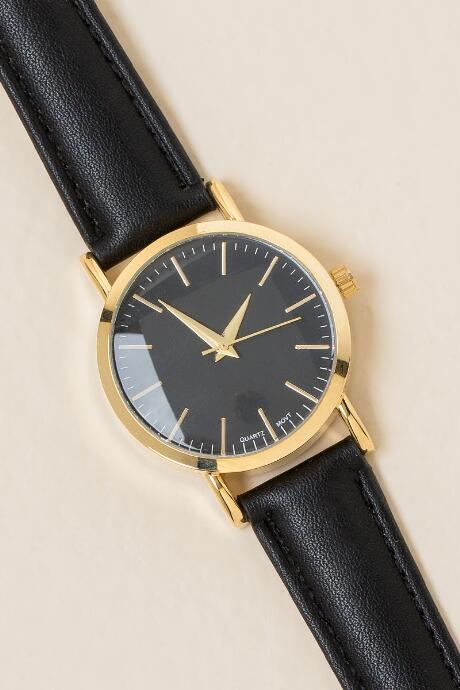 Francesca's Filia Classic Watch - Black