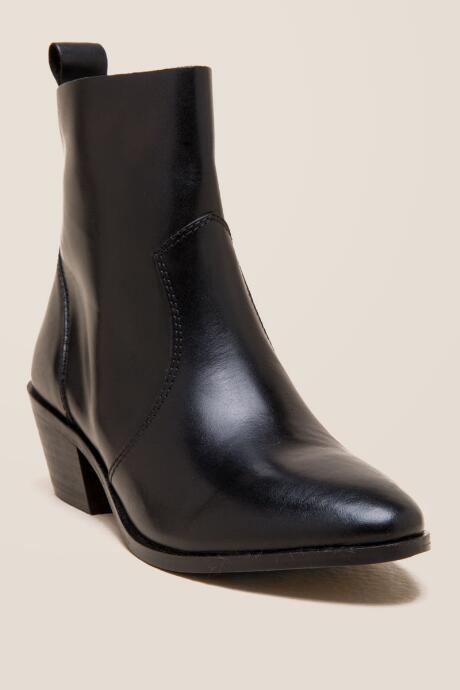 Report Iesha Leather Ankle Boot - Black