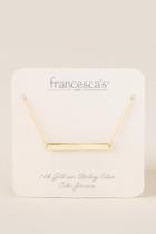 Francesca's Nia Horizontal Bar Necklace - Gold