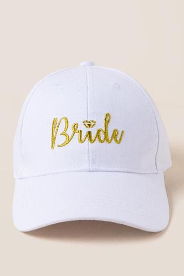Francescas Bride Baseball Hat - White