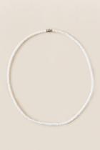 Francesca's Huntington Puka Shell Beaded Necklace - White