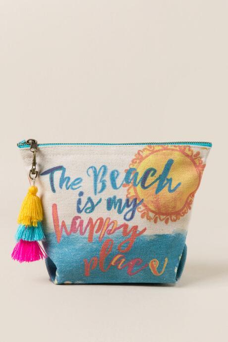 Francescas Happy Place Cosmetic Bag - Natural