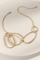 Francesca's Kristie Hammered Metal Necklace - Gold