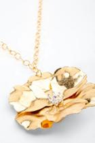 Francesca's Tensley Flower Pendant Necklace - Gold