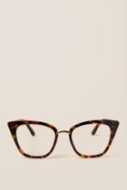 Francesca's Shani Clear Tortoise Cat Eye Glasses - Tortoise